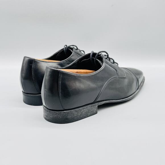 Cole Haan Shoes Mens 8.5 Black Leather Square Cap Toe Oxford Lace Up Dress main image 8